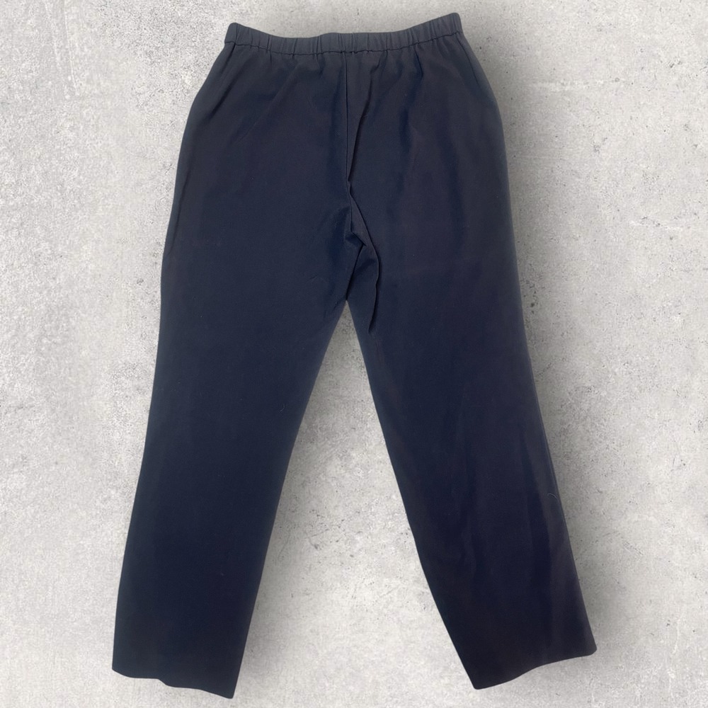 Dana Buchman Navy Blue Straight Leg Dress Pants Womens Size 12 Stretch Trousers - Picture 6 of 6